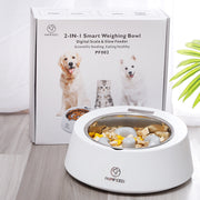 Smart Dog & Cat Slow Feeder Bowl – Weighing Pet Food Dish