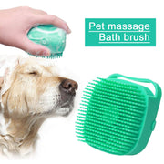 Silicone Pet Grooming & Shampoo Brush – Dog & Cat Bath Tool