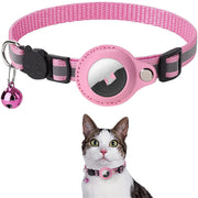 Reflective Waterproof AirTag Dog Collar – Durable Nylon GPS Tracker Holder