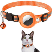 Reflective Waterproof AirTag Dog Collar – Durable Nylon GPS Tracker Holder