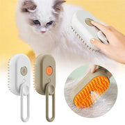 3‑in‑1 Steam Pet Grooming & Deshedding Brush for Dogs & Cats