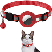 Reflective Waterproof AirTag Dog Collar – Durable Nylon GPS Tracker Holder