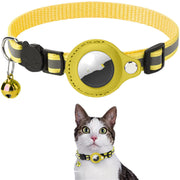 Reflective Waterproof AirTag Dog Collar – Durable Nylon GPS Tracker Holder