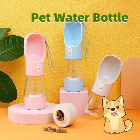 Portable Pet Water Bottle & Bowl – Travel Feeder for Dogs & Cats