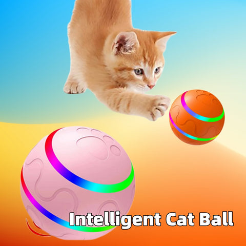 Smart Self-Rotating Cat Ball Toy – USB Rechargeable
