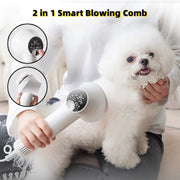 Smart Pet Hair Dryer & Grooming Comb for Dogs & Cats
