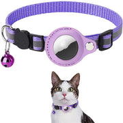 Reflective Waterproof AirTag Dog Collar – Durable Nylon GPS Tracker Holder